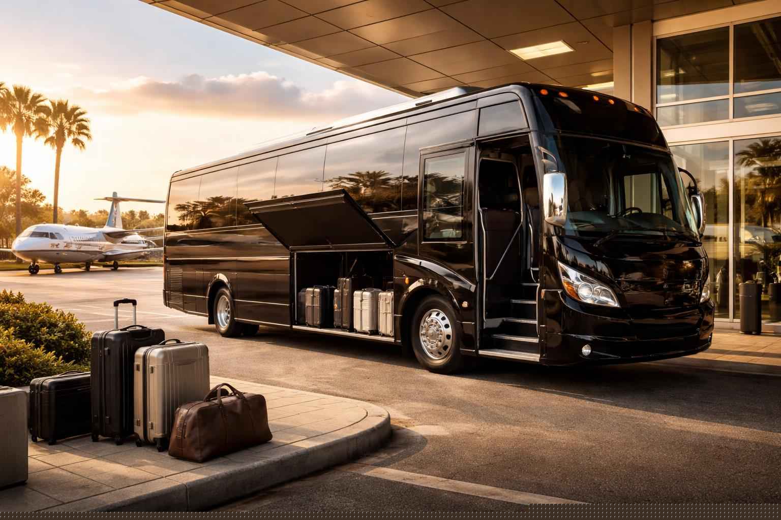Airport Shuttle Bus Rental Harbison Canyon CA