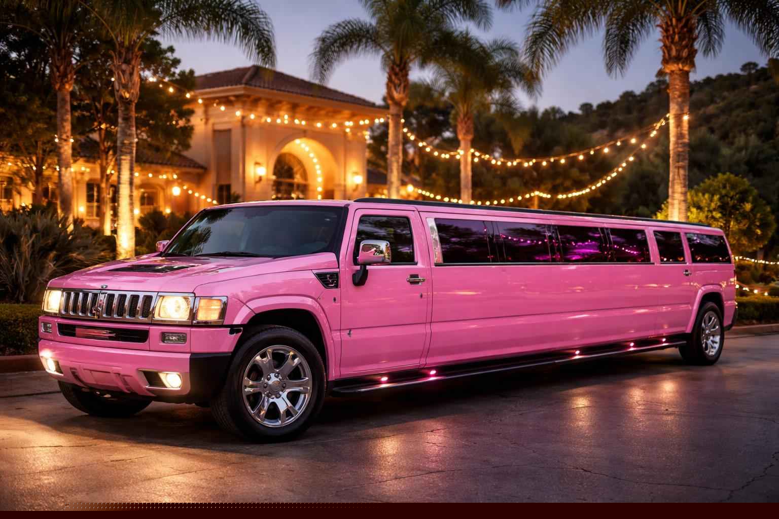 Best Pink Party Limo For Harbison Canyon Events
