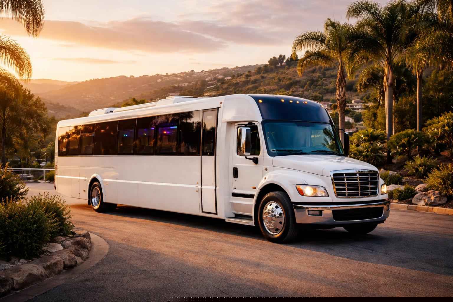 Best White Party Bus Rentals In Harbison Canyon