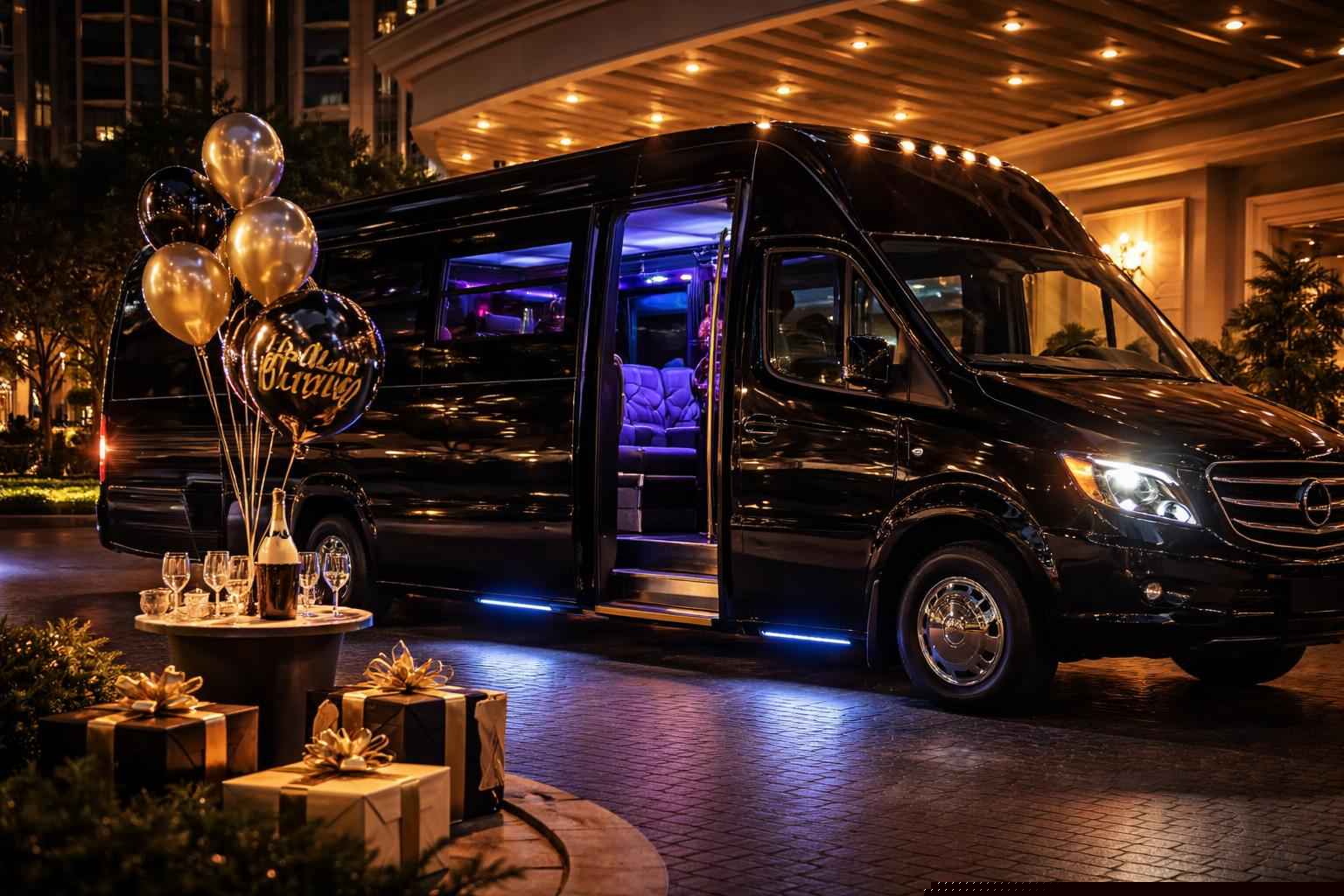 Black Party Bus Rental For Birthday Parties