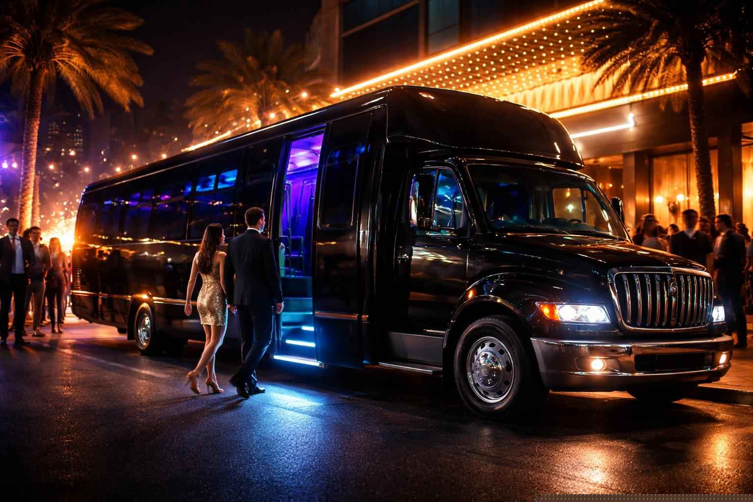 Black Party Bus Rental For Nightlife Events