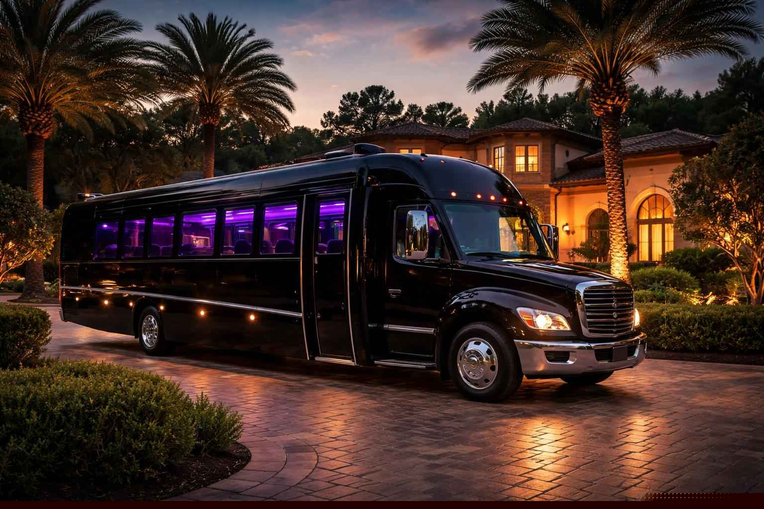 Black Party Bus Rental Services In Fairbanks Ranch Ca