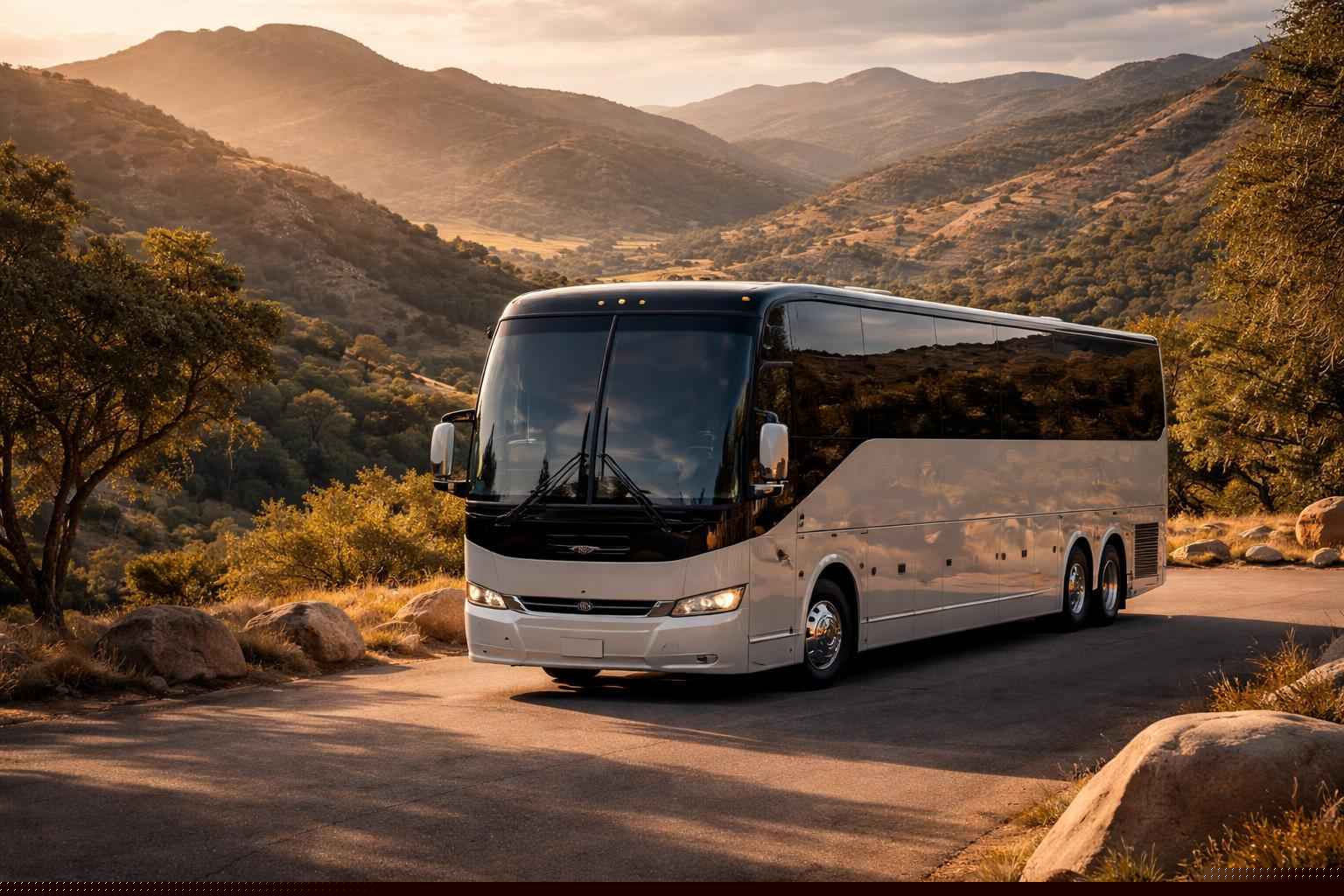 Charter Bus Rental Cost In Harbison Canyon CA