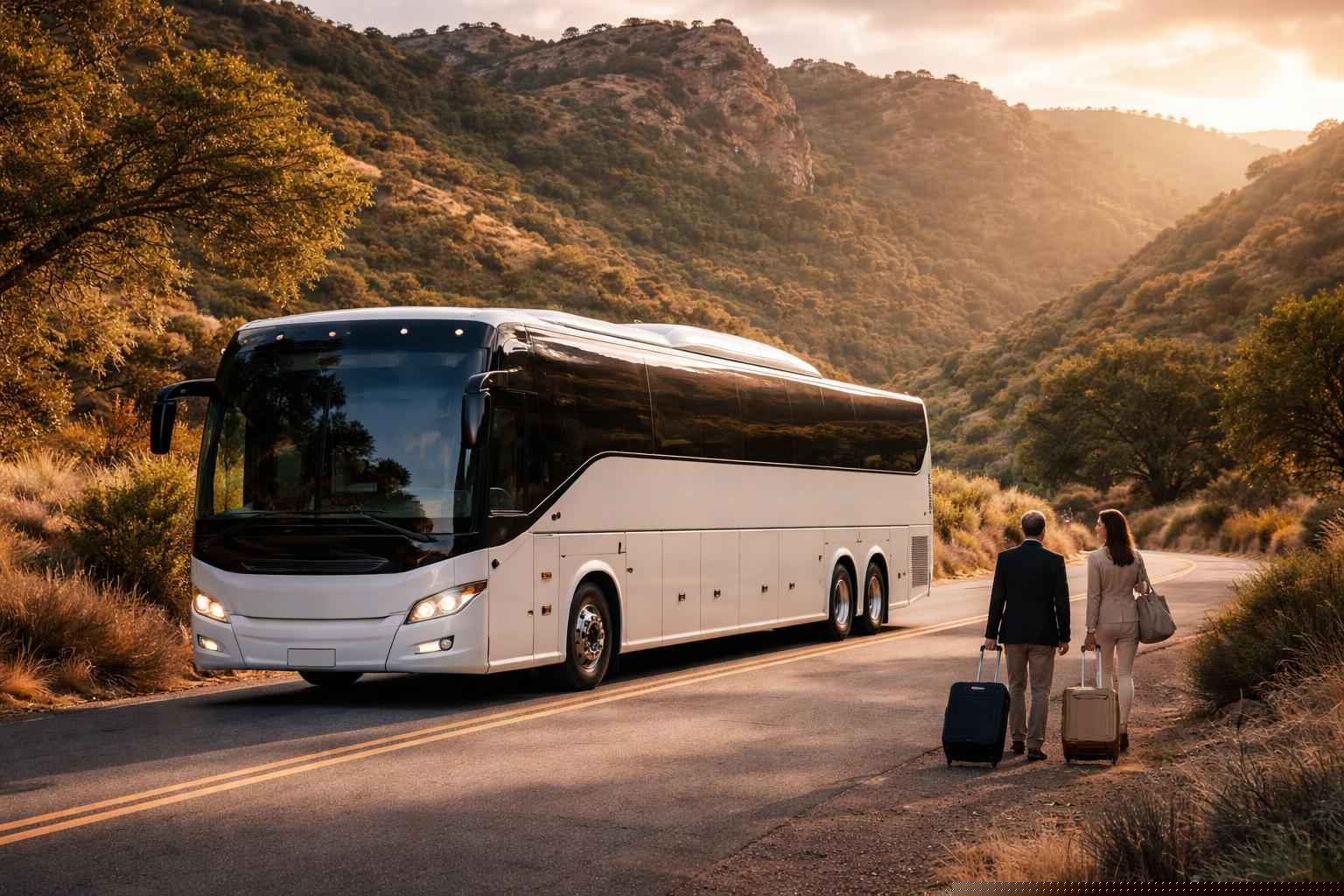 Charter Bus Rental Near Harbison Canyon CA