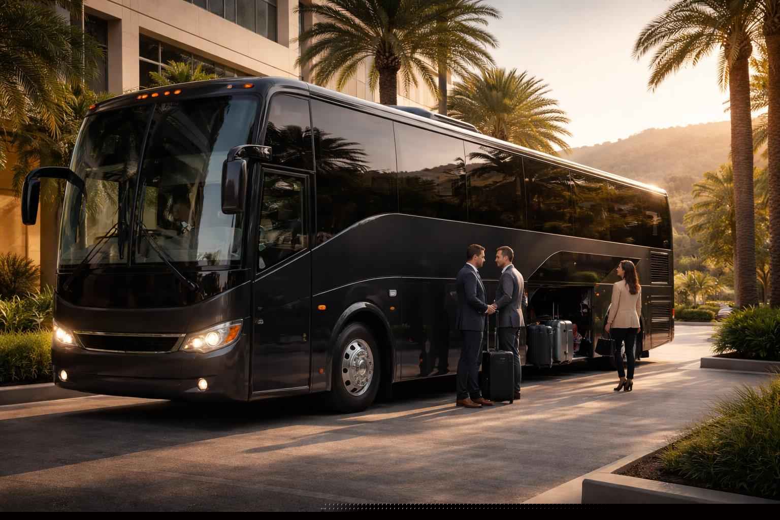Corporate Charter Bus Rental In Harbison Canyon CA