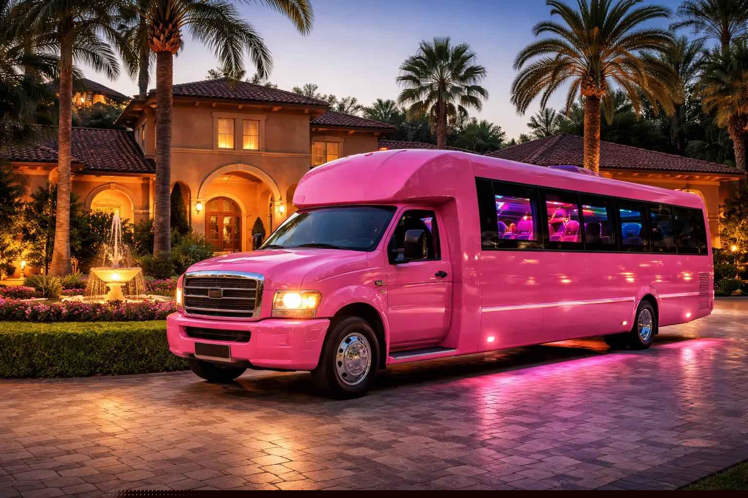Fairbanks Ranch Ca Pink Party Bus Service