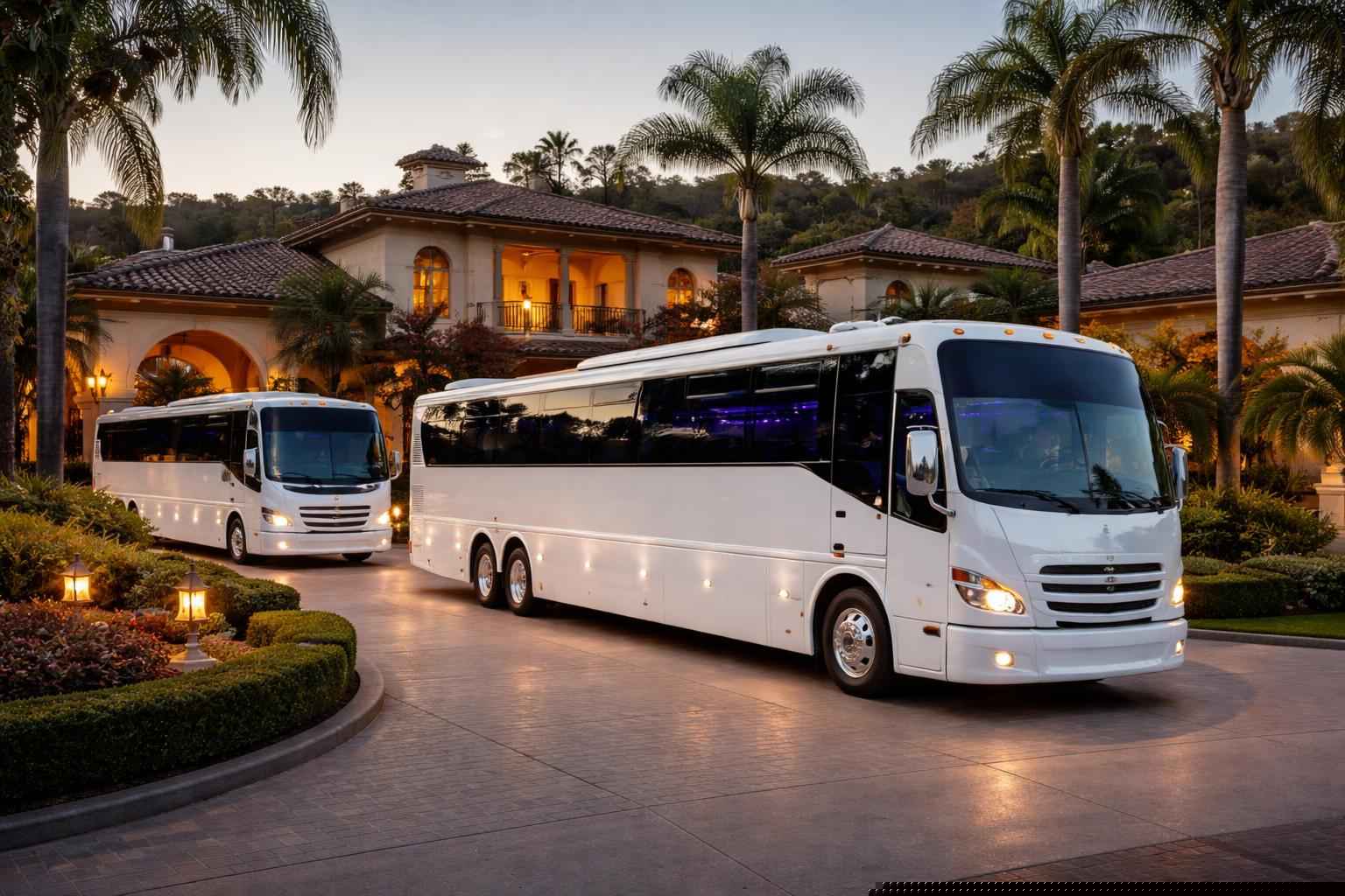 Fairbanks Ranch Ca White Party Buses