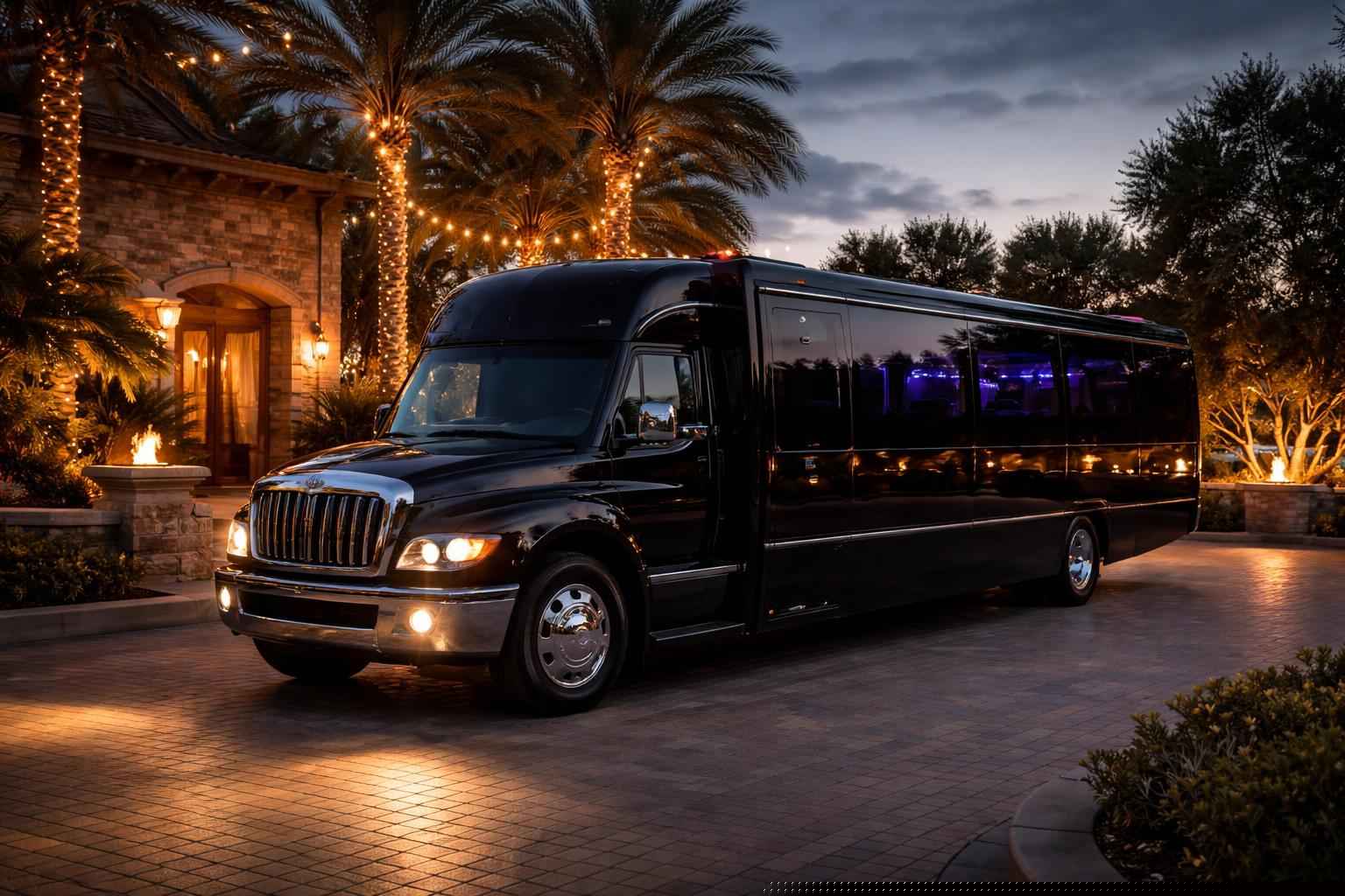 Luxury Limo Bus Rental Harbison Canyon CA