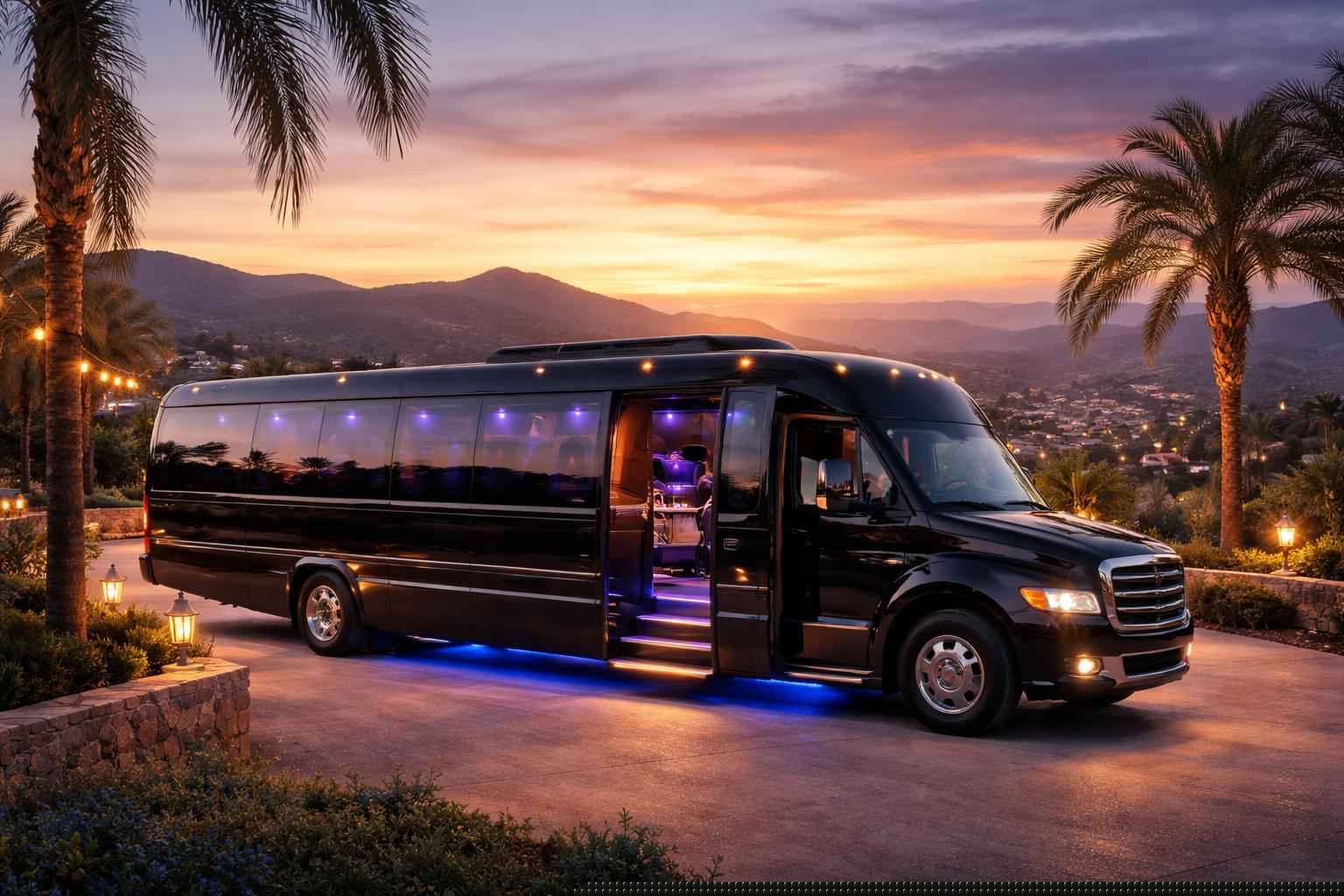Luxury Party Bus Rental In Eucalyptus Hills California