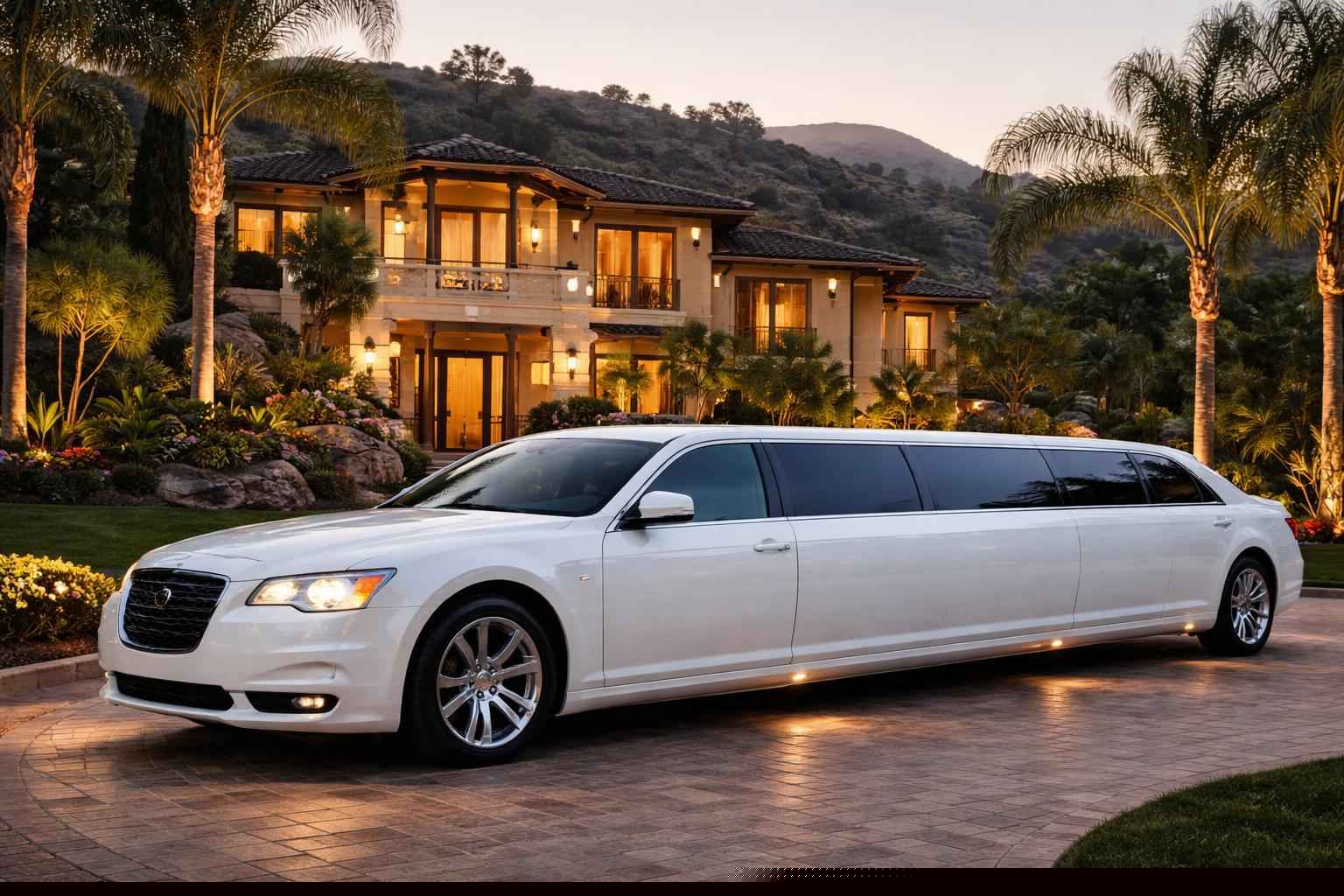 Luxury White Limousine Service In Eucalyptus Hills CA
