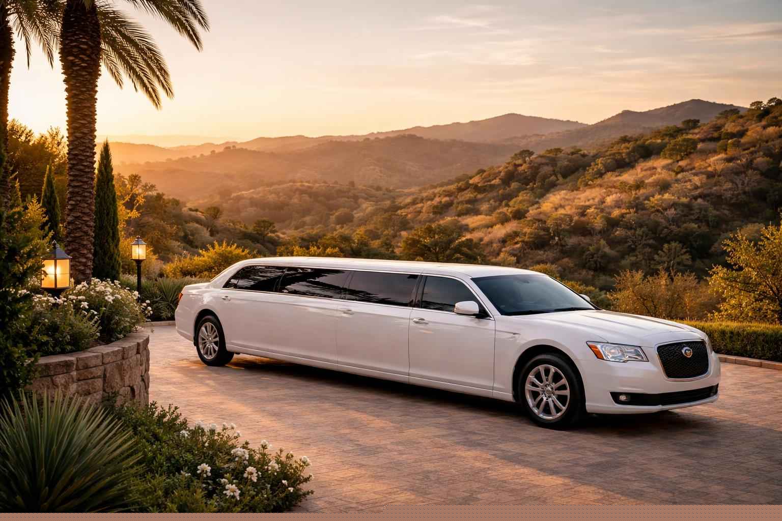 Luxury White Limousine Service In Harbison Canyon