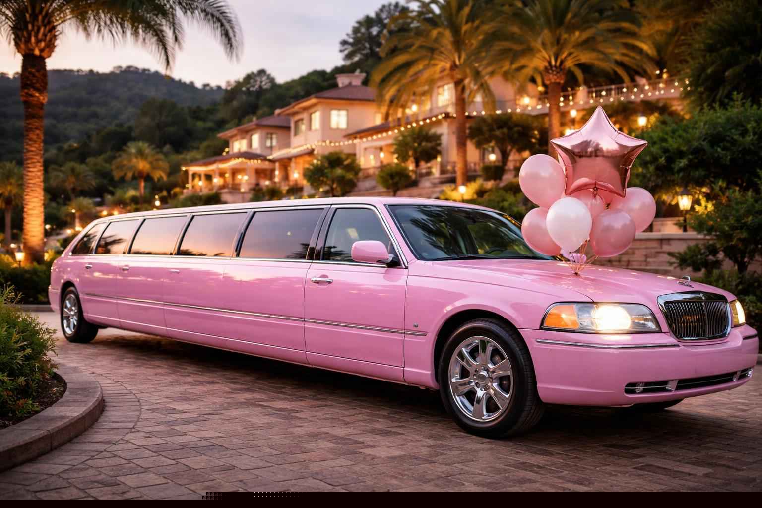 Pink Birthday Limo Service Eucalyptus Hills CA