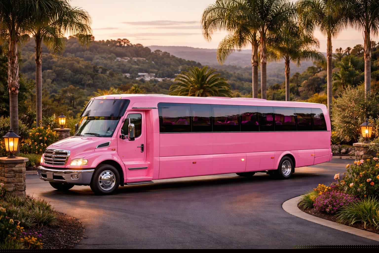 Pink Limo Bus Rental In Eucalyptus Hills CA