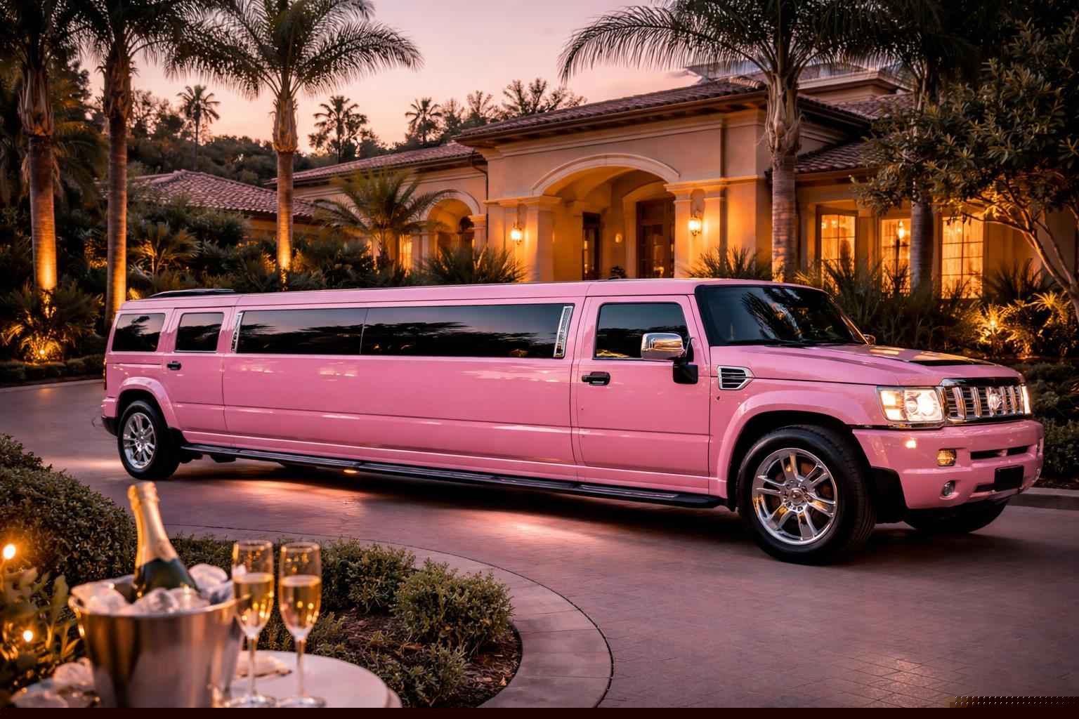 Pink Limousine Rental Eucalyptus Hills CA