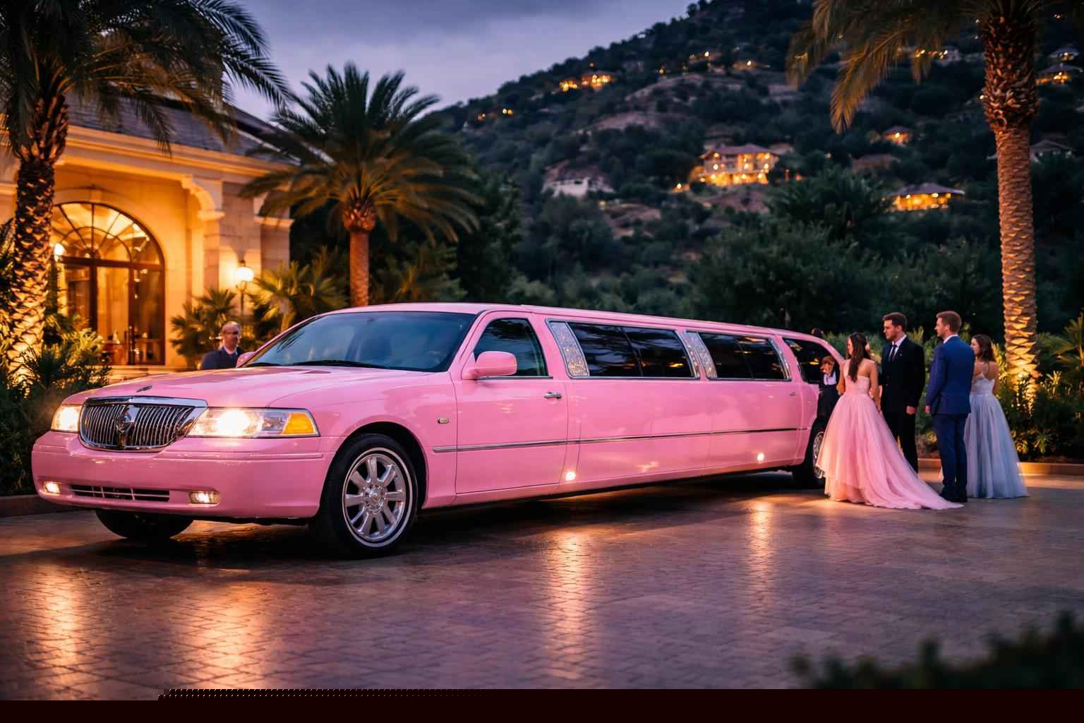Pink Prom Limo Rental In Harbison Canyon CA