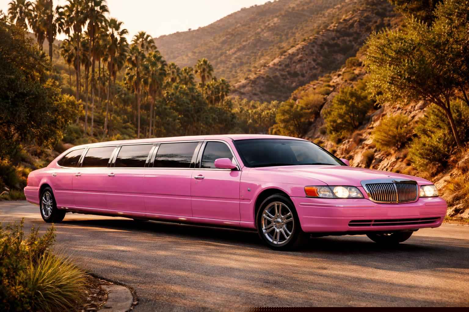 Pink Stretch Limousine Service In Harbison Canyon