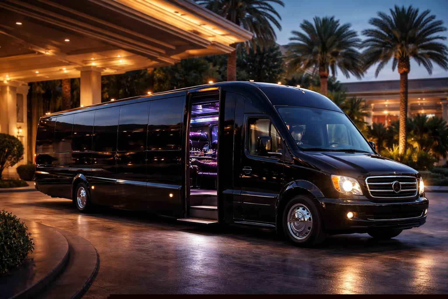 Private Black Party Coach Rental Service