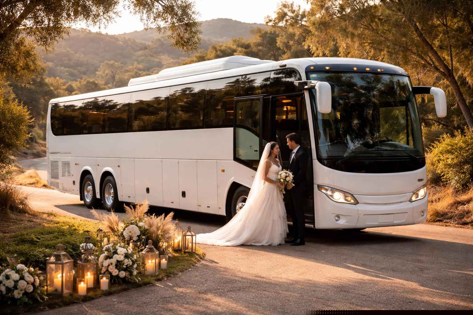 Wedding Charter Bus Rental In Harbison Canyon CA