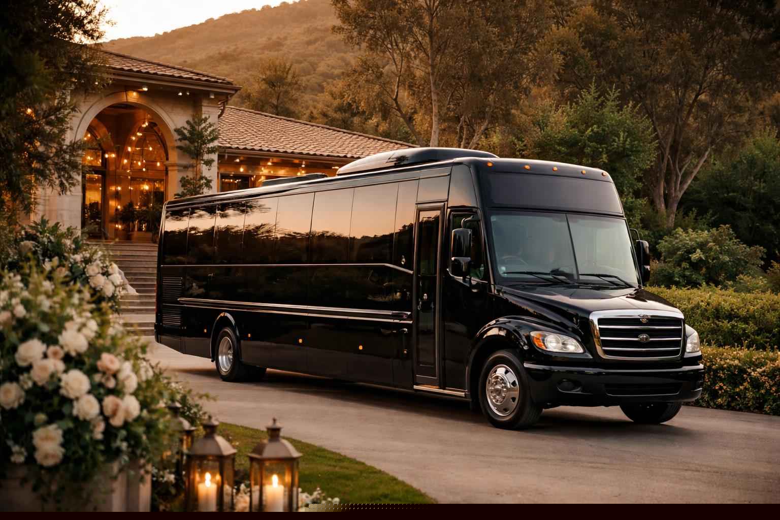 Wedding Shuttle Bus Rental Harbison Canyon CA