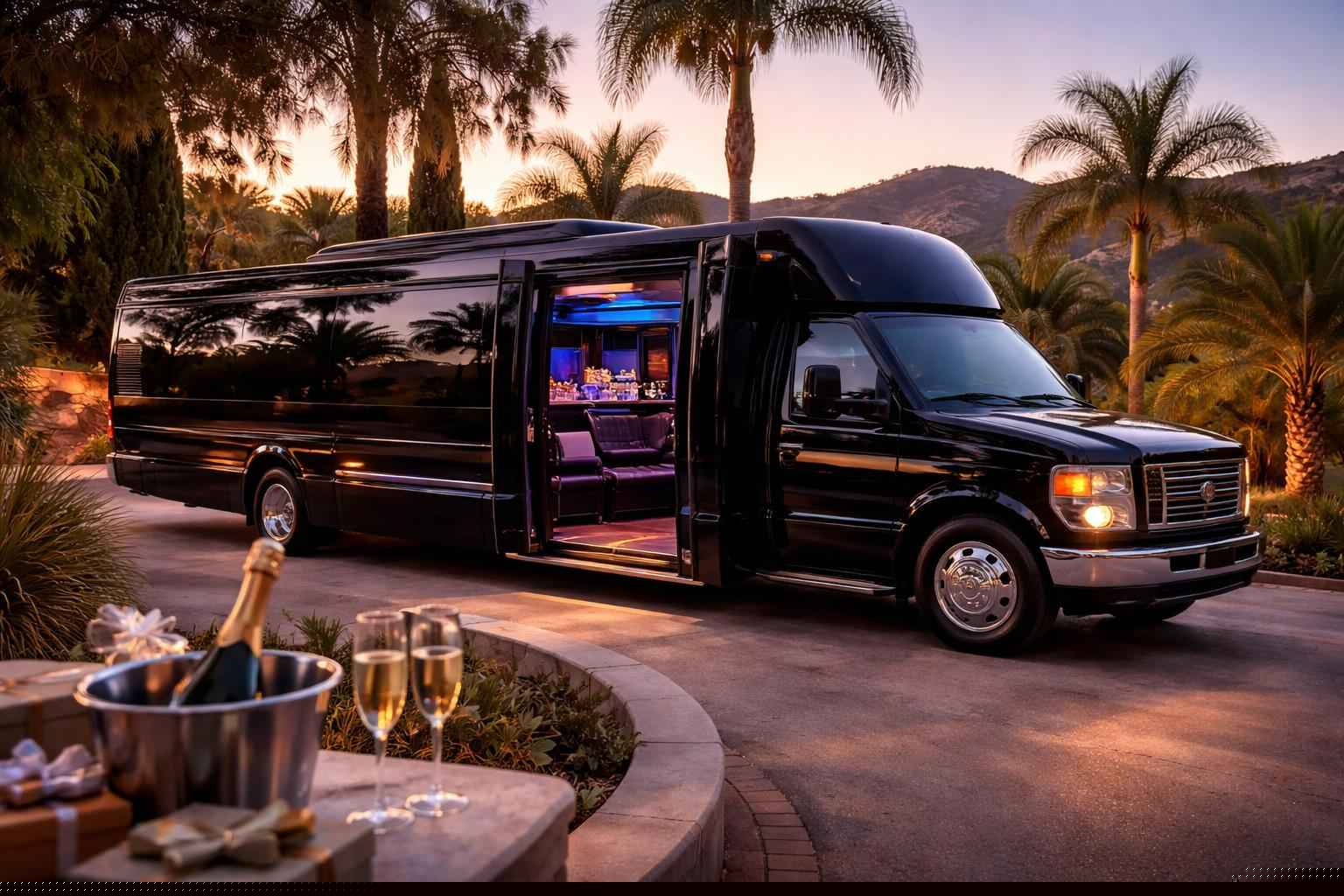 Limo Bus Rental In Eucalyptus Hills California What Is Included With A Limo Bus Rental?