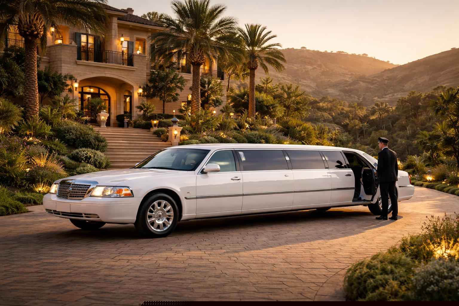 White Chauffeur Limo Service Eucalyptus Hills CA