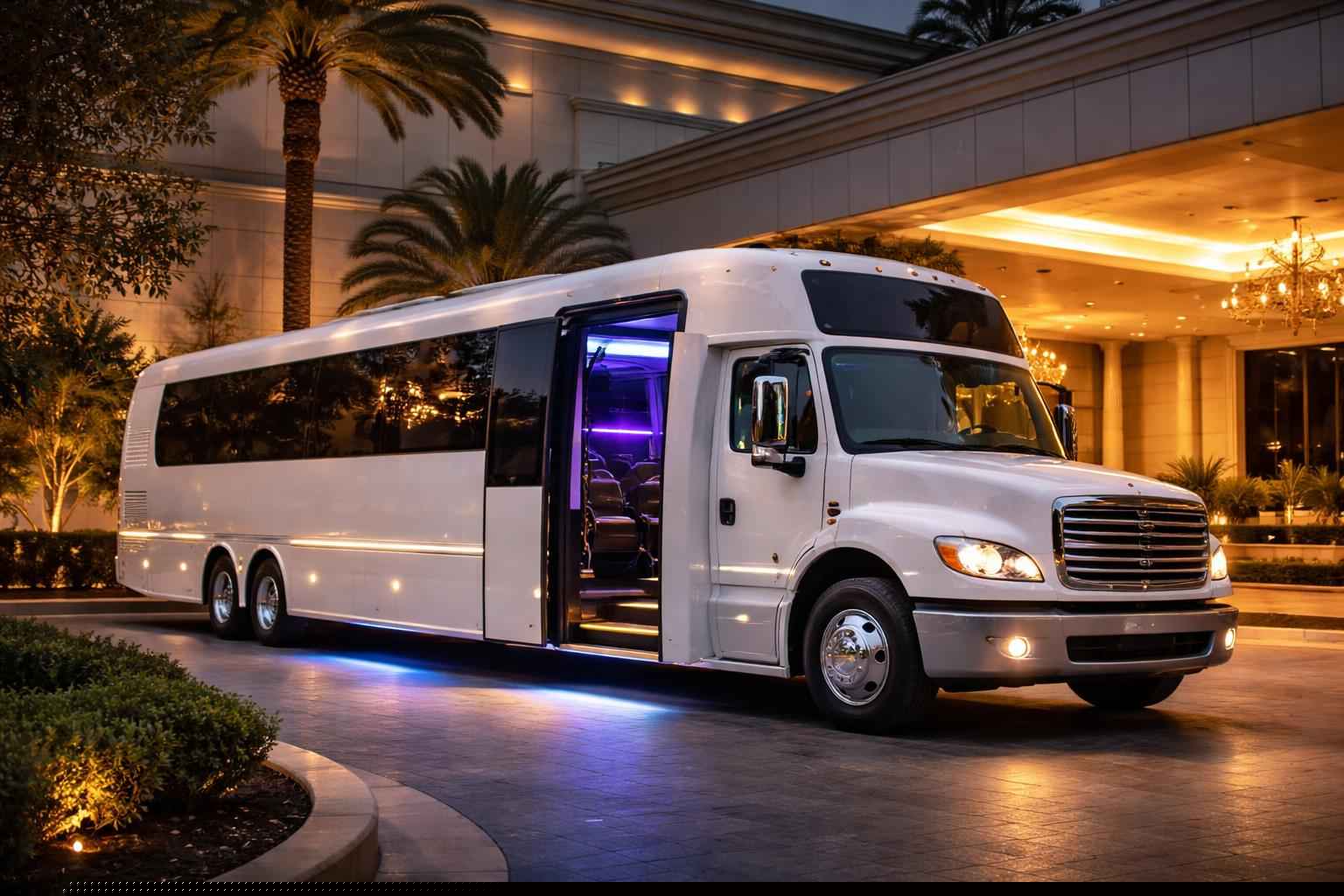 White Party Bus Rental Near Me