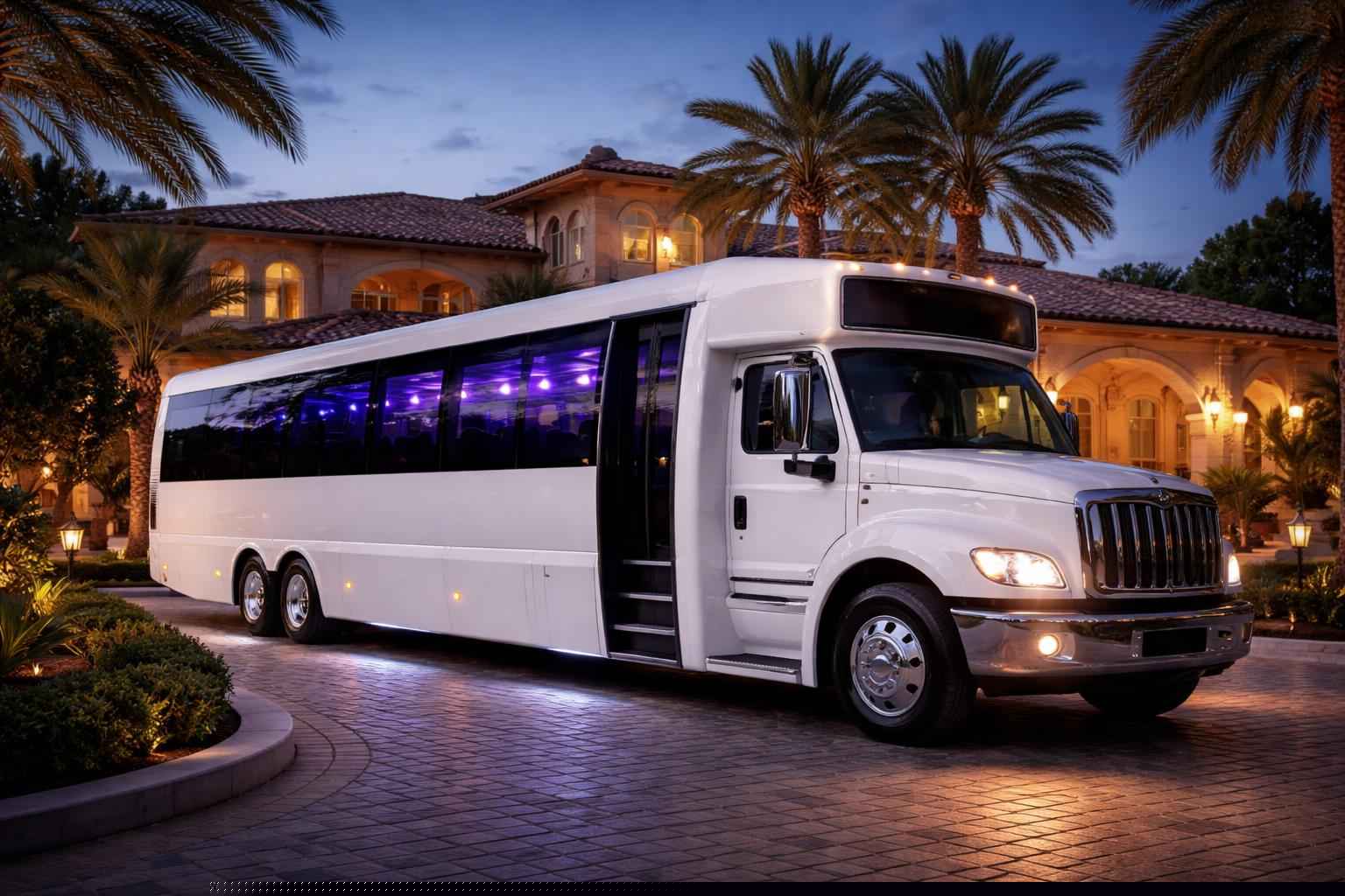 White Party Bus Rental Services In Fairbanks Ranch Ca