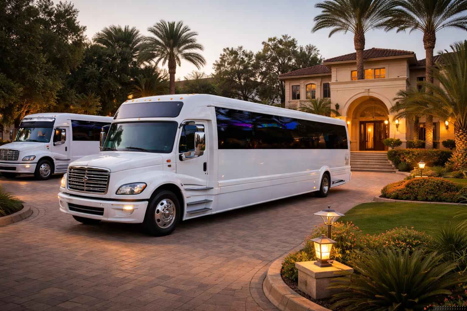 White Party Buses In Fairbanks Ranch Ca