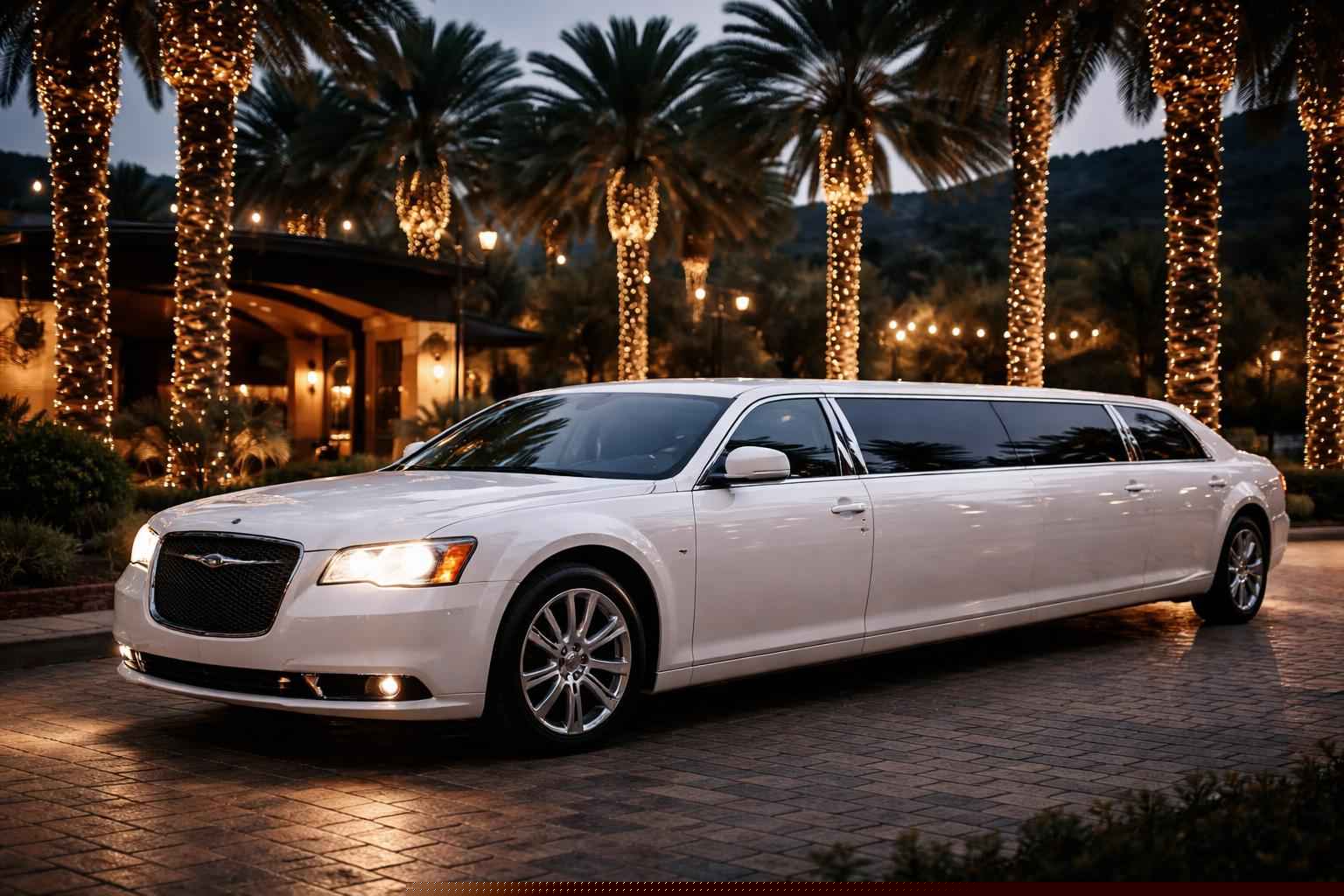 White Prom Limo Rental In Harbison Canyon