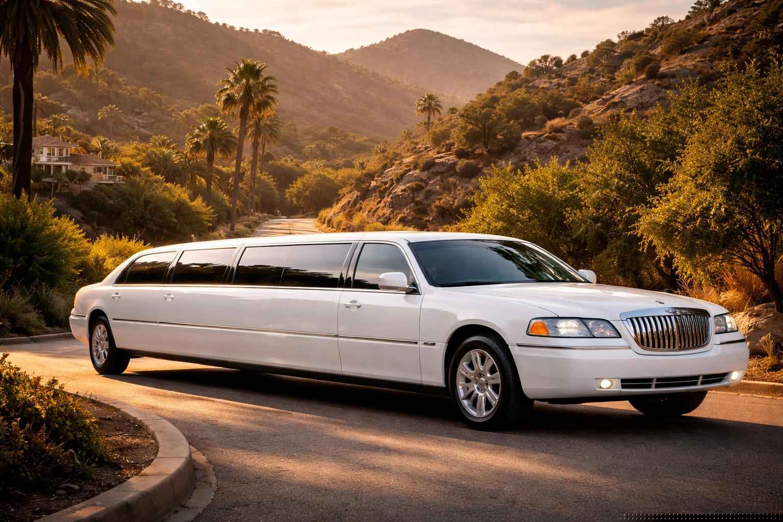 White Stretch Limo Rental Harbison Canyon CA