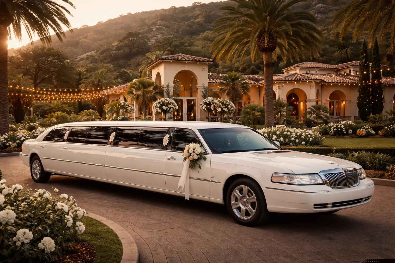 White Wedding Limo Rental Eucalyptus Hills CA
