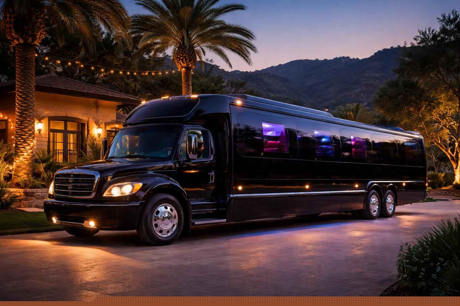 Luxury Black Party Bus Rentals In Harbison Canyon