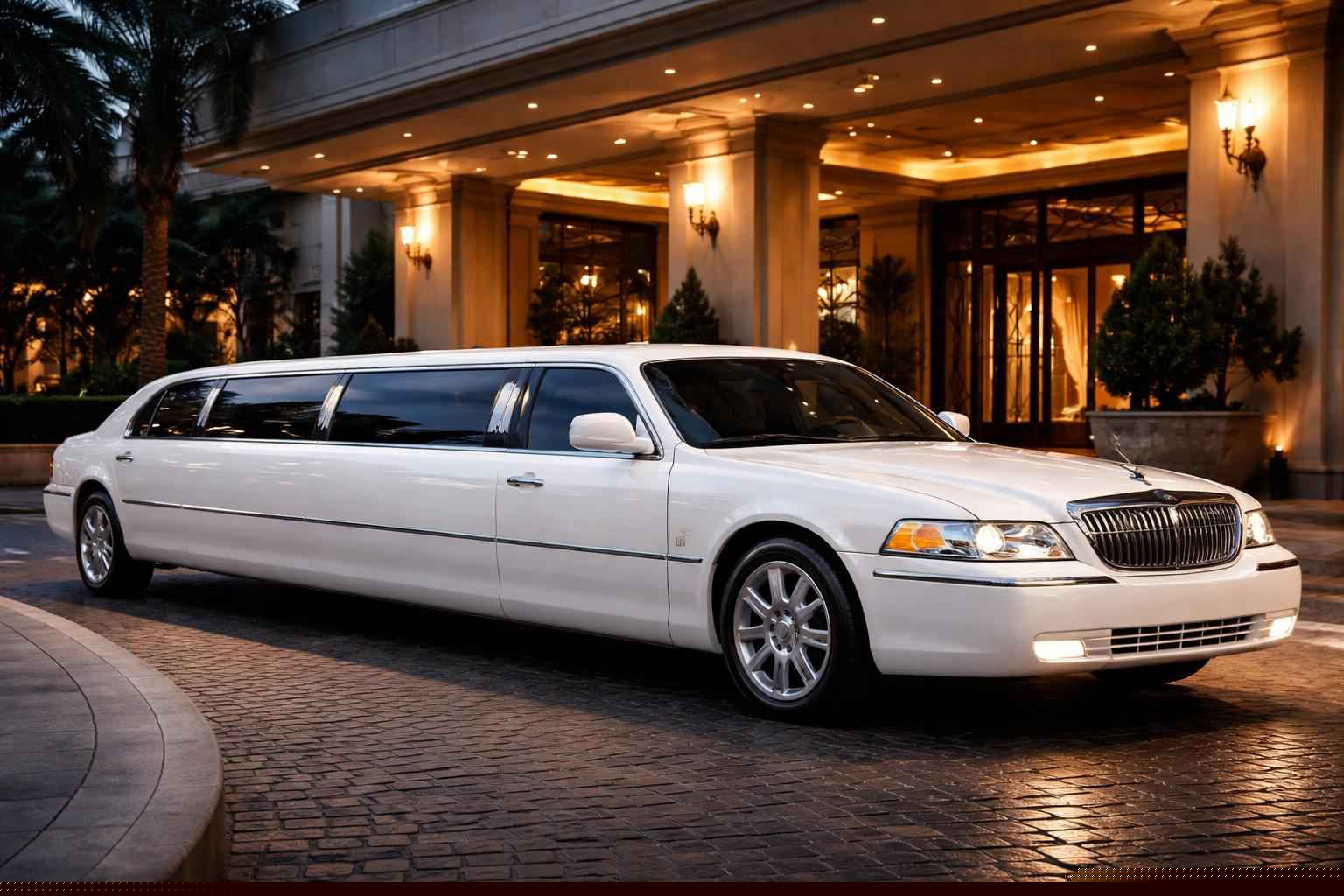 Luxury White Limousine Service Near Me