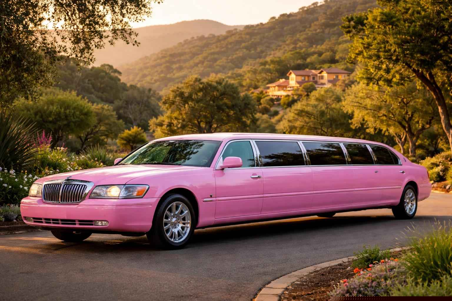 Pink Stretch Limo Rental In Elfin Forest California