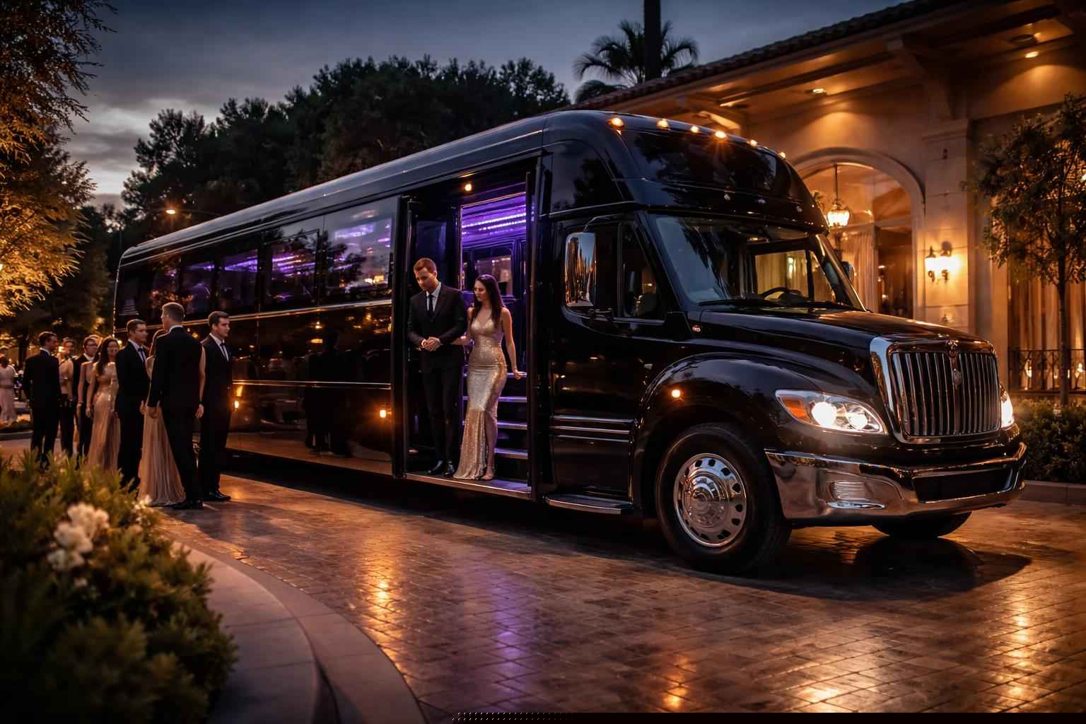 Prom Black Party Bus Rental Harbison Canyon