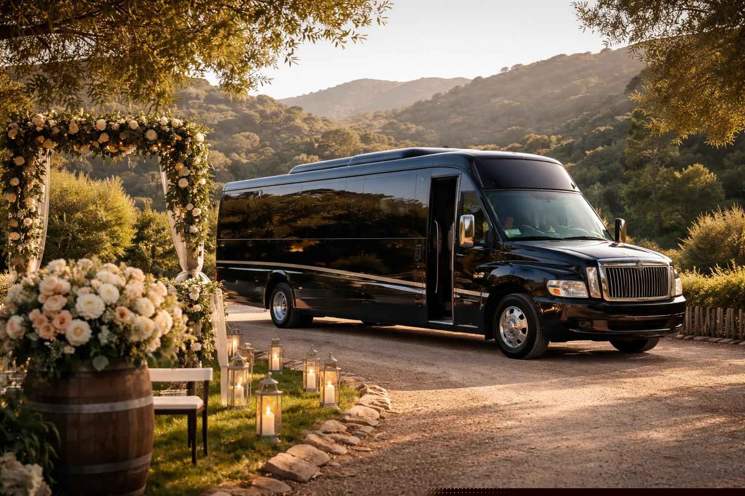 Wedding Shuttle Bus Rental In Elfin Forest California