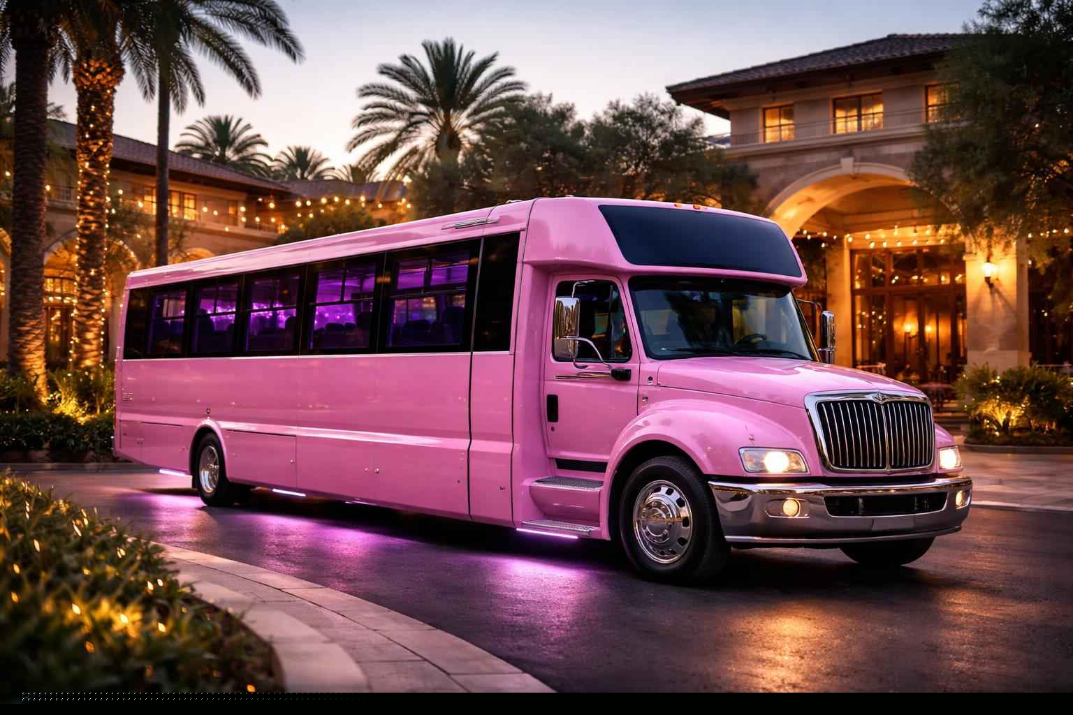 Affordable Pink Party Bus Service In Casa De Oro