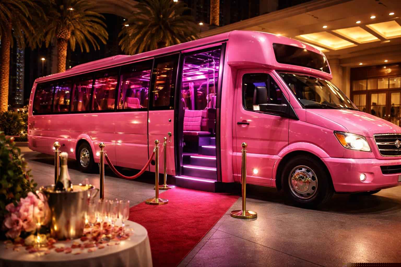 Bachelorette Pink Party Bus Rental