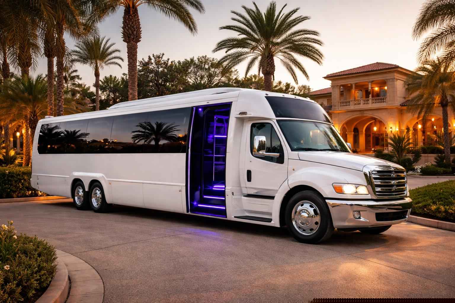 Best White Party Bus Company In Casa De Oro