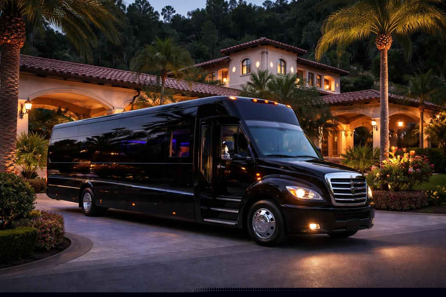 Black Limo Bus Rental In Casa De Oro California