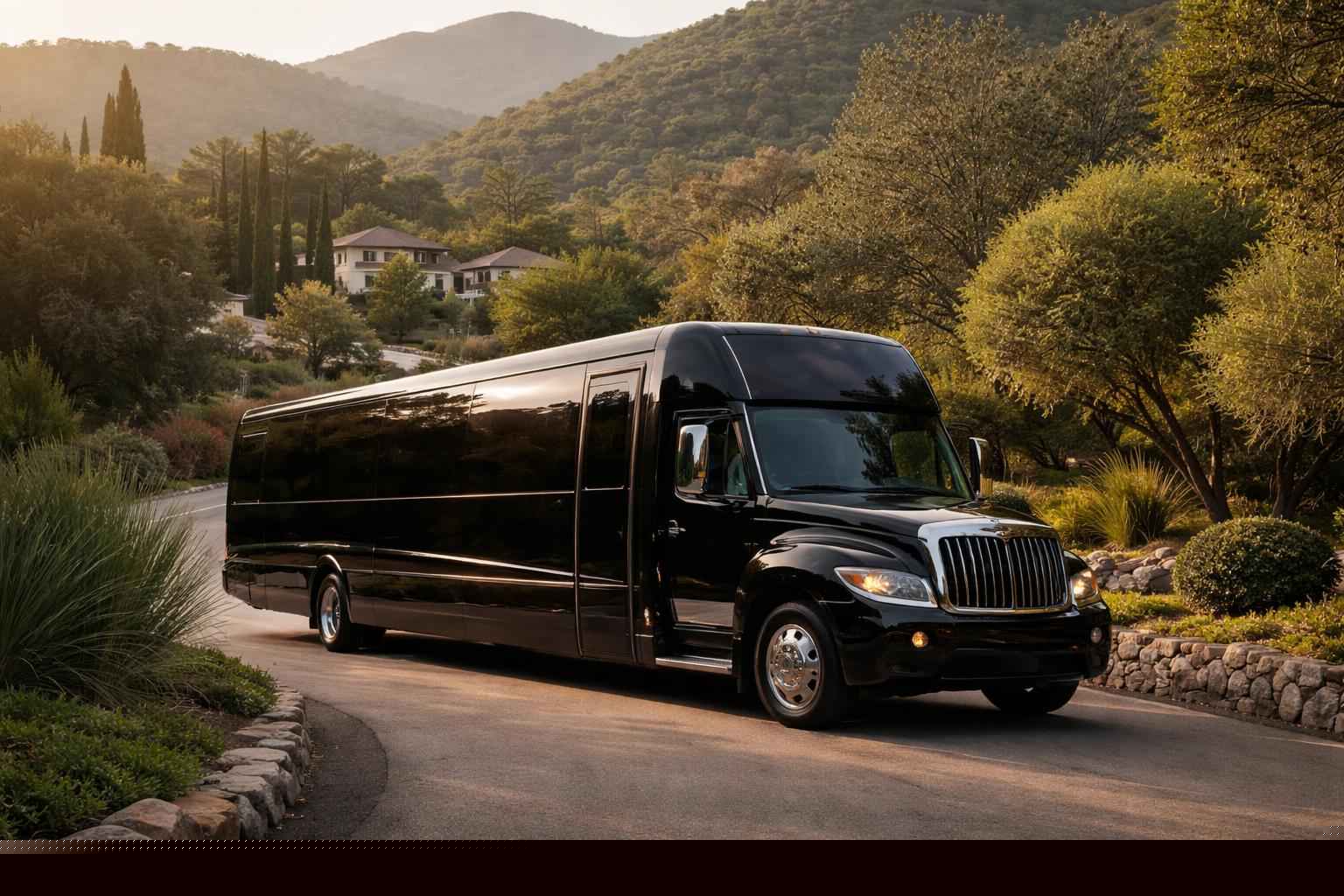 Black Limo Bus Rental In Elfin Forest California