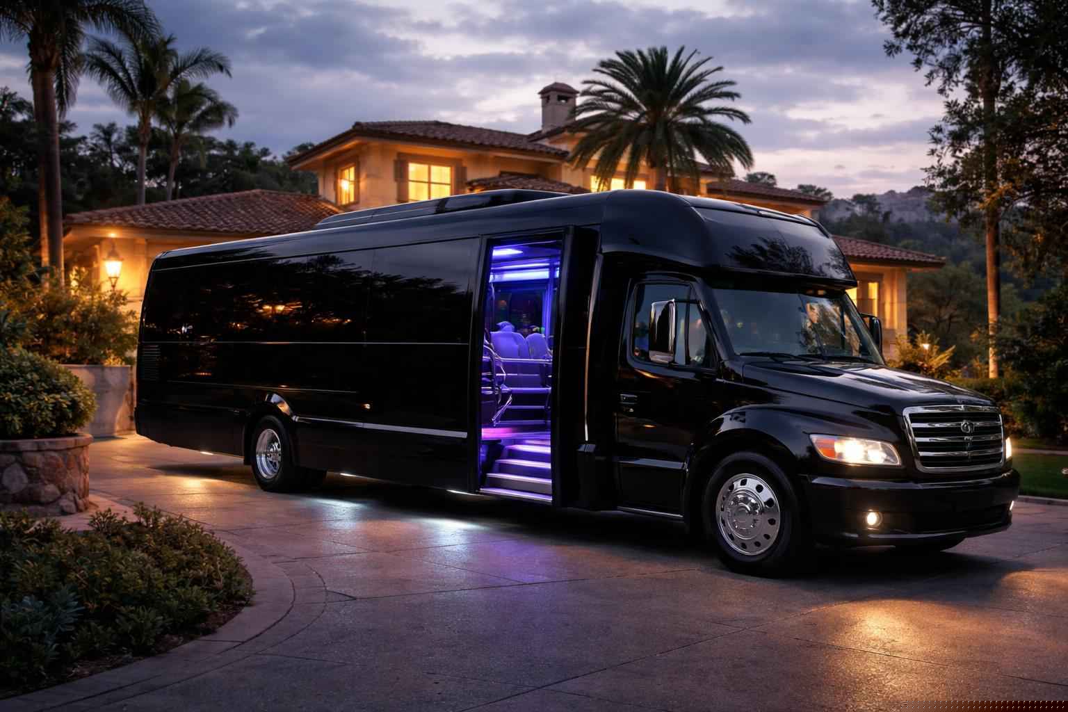 Casa De Oro Mount Helix Black Party Bus Service