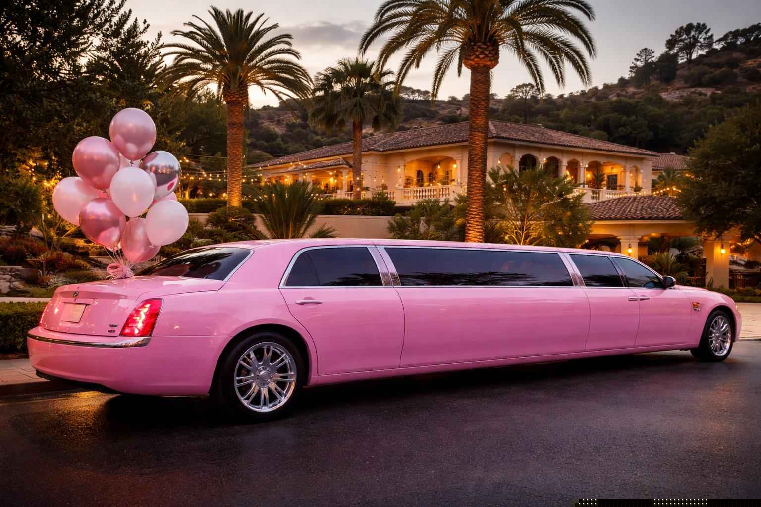 Pink Birthday Limo Rental In Casa De Oro Mount Helix