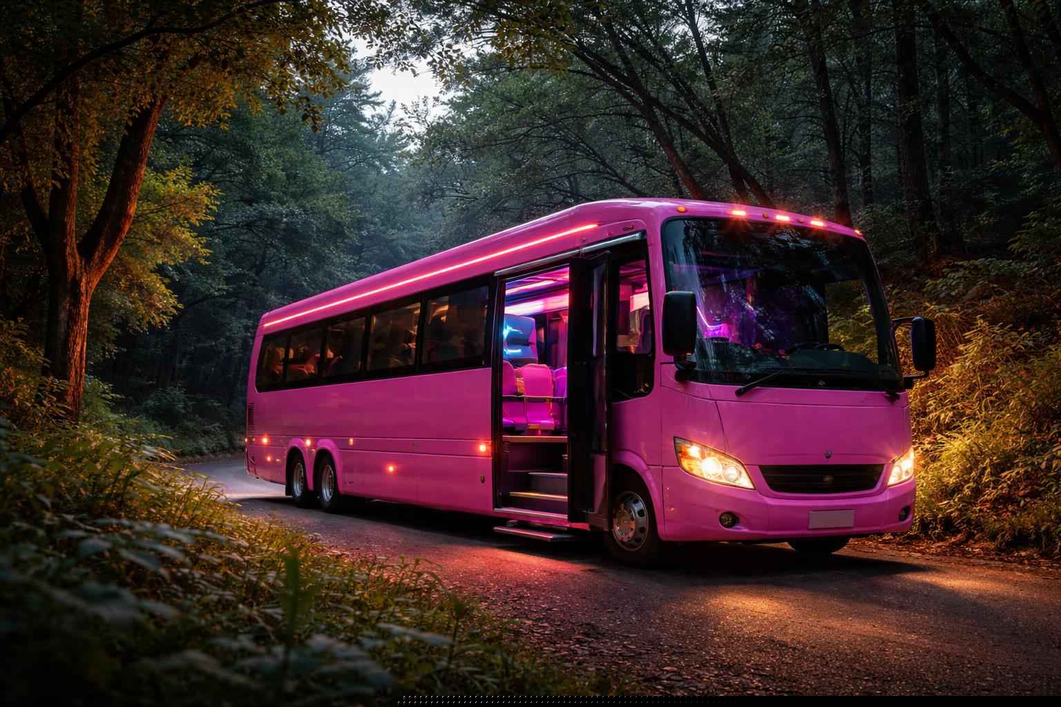 Pink Night Out Party Bus In Elfin Forest