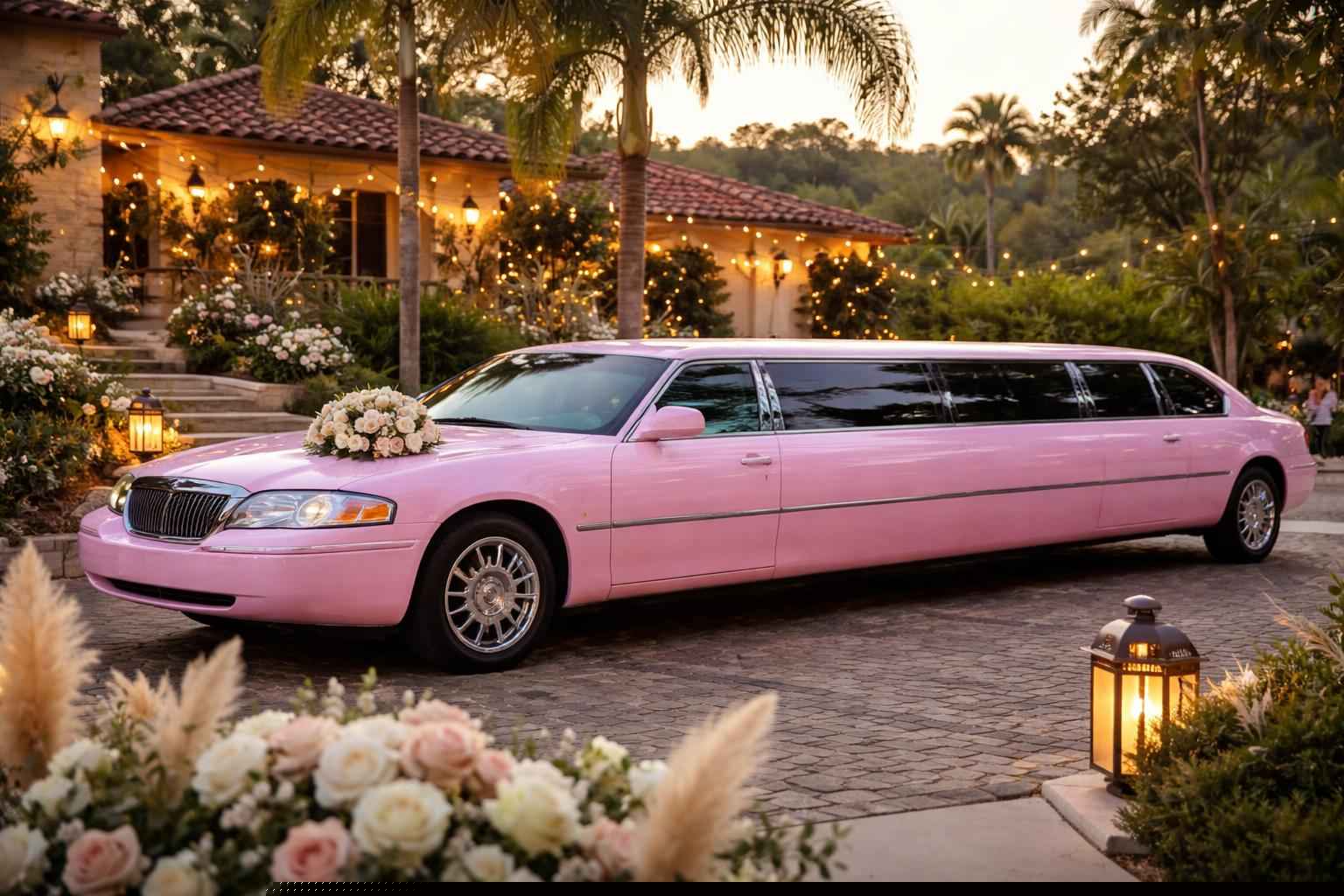 Wedding Pink Limo Rental In Casa De Oro Mount Helix