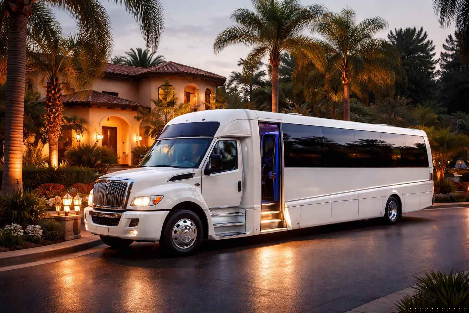 White Limo Bus Rental In Casa De Oro Mount Helix